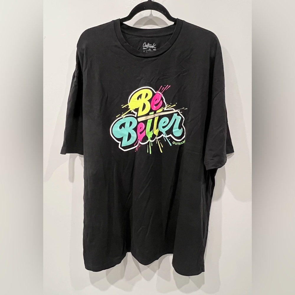 Outrank Be Better Men’s Black T Shirt  Size 3XL